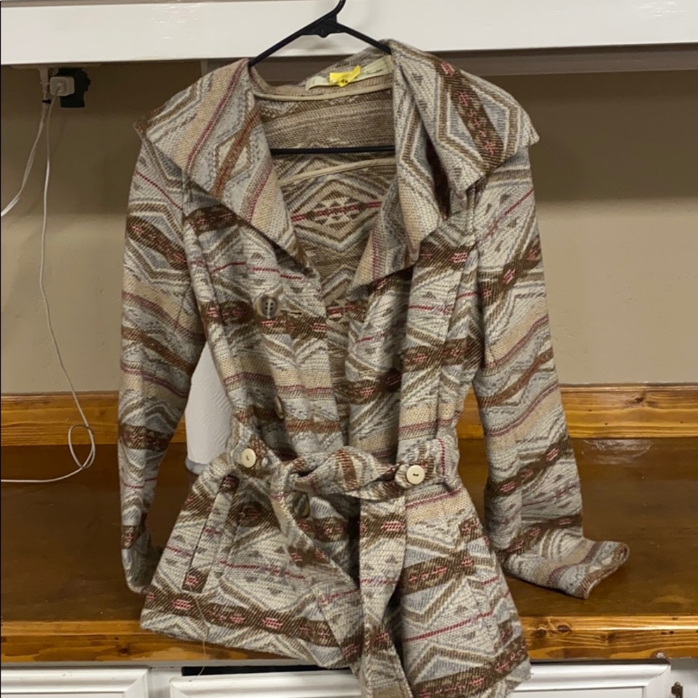 Anthropologie Patterned Coat